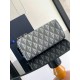 Replica perfetta Borsa da toilette Dior in tela grigia CD Diamond Imitazione Outlet Online