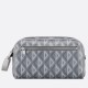 Replica perfetta Borsa da toilette Dior in tela grigia CD Diamond Imitazione Outlet Online