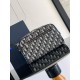 Migliore Repliche Borsa da toilette Dior in jacquard beige obliquo Dior Economiche Outlet Online