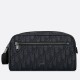 Migliore Repliche Borsa da toilette Dior in jacquard nero obliquo Dior Economiche Outlet Online