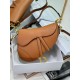 Miglior Falso Borsa Saddle Dior con tracolla in pelle di vitello martellata marrone Economiche Premium