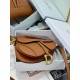 Miglior Falso Borsa Saddle Dior con tracolla in pelle di vitello martellata marrone Economiche Premium