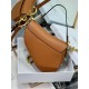 Miglior Falso Borsa Saddle Dior con tracolla in pelle di vitello martellata marrone Economiche Premium