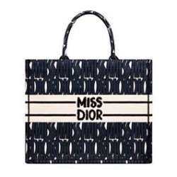 Migliore Repliche Dior Miss Dior Book Tote Grande Blu scuro Economiche Outlet Online