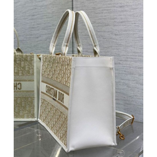 Migliore Repliche Dior Dior Book Tote Media Crema Economiche Outlet Online