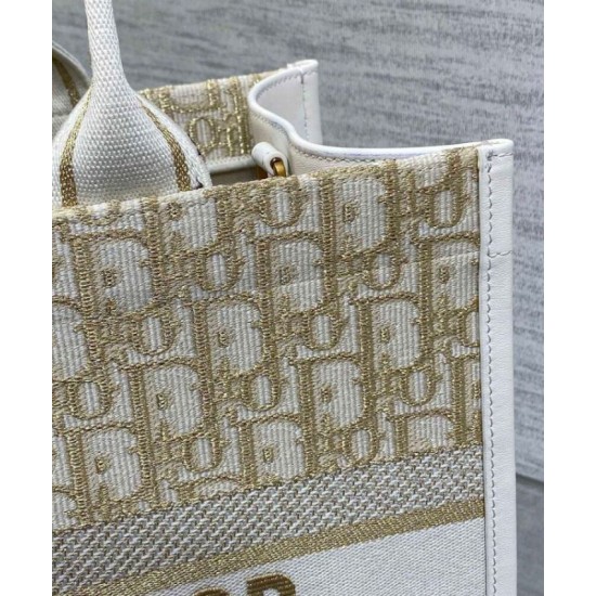 Migliore Repliche Dior Dior Book Tote Media Crema Economiche Outlet Online