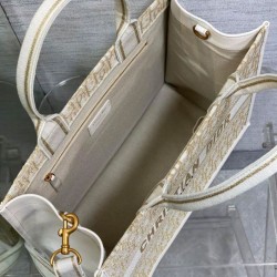 Migliore Repliche Dior Dior Book Tote Media Crema Economiche Outlet Online