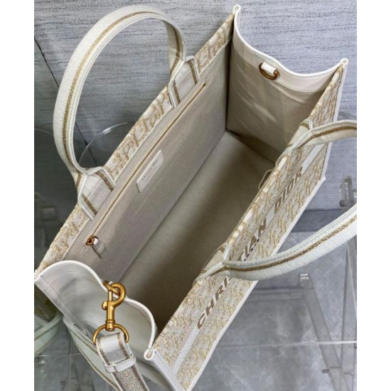 Migliore Repliche Dior Dior Book Tote Media Crema Economiche Outlet Online