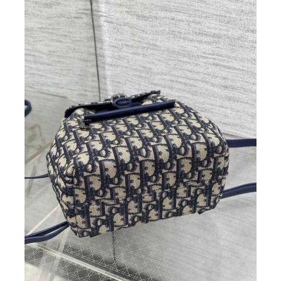 Replica perfetta Zaino Dior Kids Blu Scuro Imitazione Outlet Online
