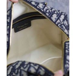 Perfette Qualità Repliche Borsa Dior Groove 25 Oblique jacquard Blu scuro Imitazione