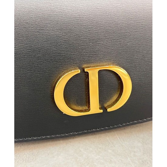 Perfette Qualità Repliche Borsa a mano piccola Dior 30 Montaigne Avenue Nero Imitazione
