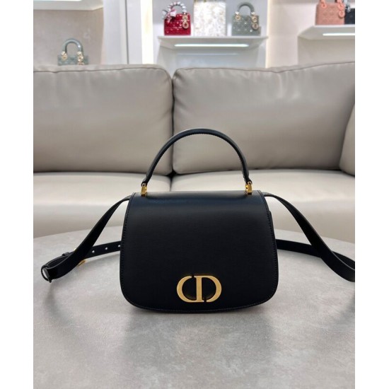 Perfette Qualità Repliche Borsa a marsupio Dior 30 Montaigne Avenue Media Nero Imitazione