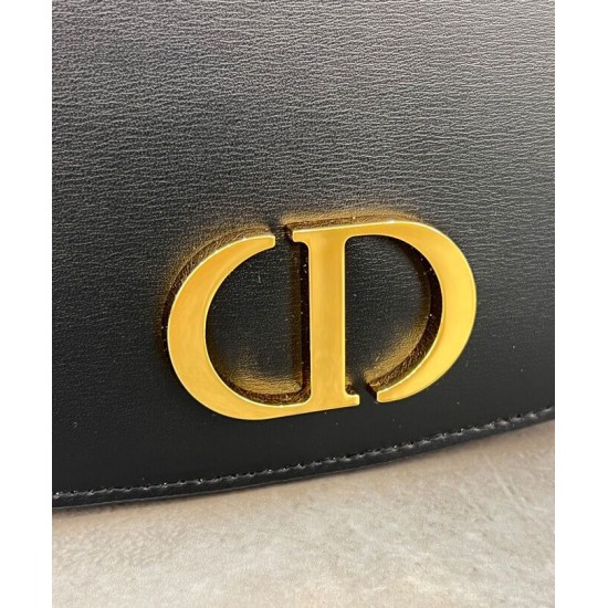 Perfette Qualità Repliche Borsa a marsupio Dior 30 Montaigne Avenue Media Nero Imitazione