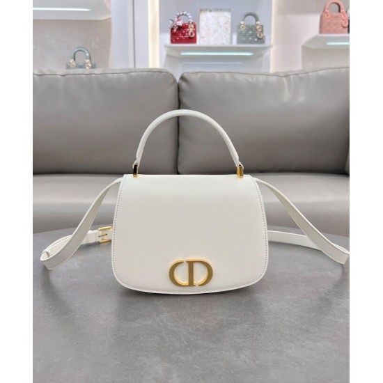 Migliore Repliche Borsa a marsupio Dior 30 Montaigne Avenue Media Crema Economiche Outlet Online