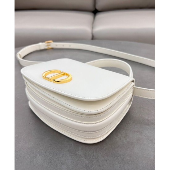 Migliore Repliche Borsa a marsupio Dior 30 Montaigne Avenue Media Crema Economiche Outlet Online