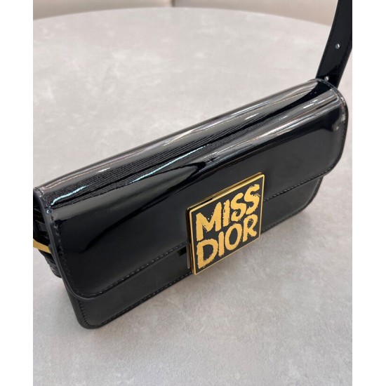 Replica perfetta Dior Miss Dior Flap Bag Nero Imitazione Outlet Online