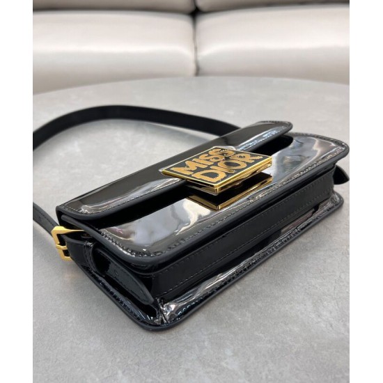 Replica perfetta Dior Miss Dior Flap Bag Nero Imitazione Outlet Online