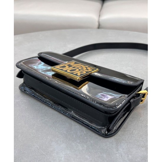 Replica perfetta Dior Miss Dior Flap Bag Nero Imitazione Outlet Online