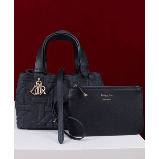 Migliore Repliche Borsa media Dior Toujours Blu Scuro Economiche Outlet Online
