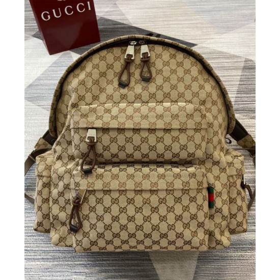 Replica perfetta Zaino grande Gucci con logo Gucci 800182 Albicocca Imitazione Outlet Online