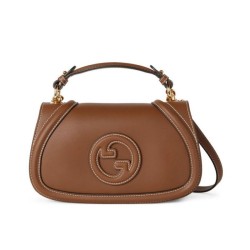 Replica perfetta Borsa Piccola con Manico Superiore Gucci Blondie 815714 Caffè Imitazione Outlet Online