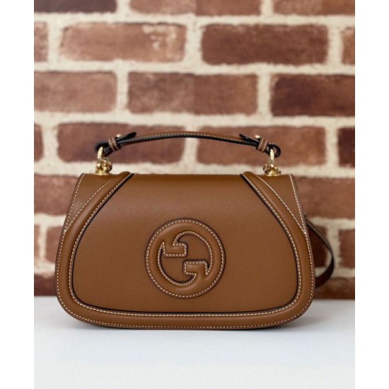 Replica perfetta Borsa Piccola con Manico Superiore Gucci Blondie 815714 Caffè Imitazione Outlet Online