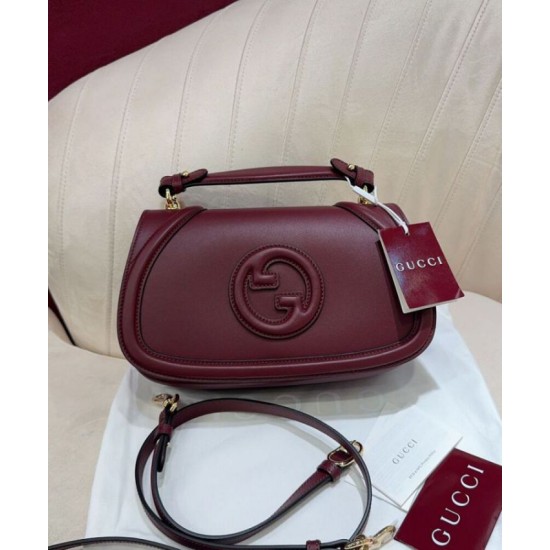 Replica perfetta Borsa Piccola con Manico Superiore Gucci Blondie 815714 Malva Imitazione Outlet Online
