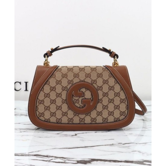 Perfette Qualità Repliche Borsa piccola Gucci Blondie con manico superiore 815714 Caffè Imitazione