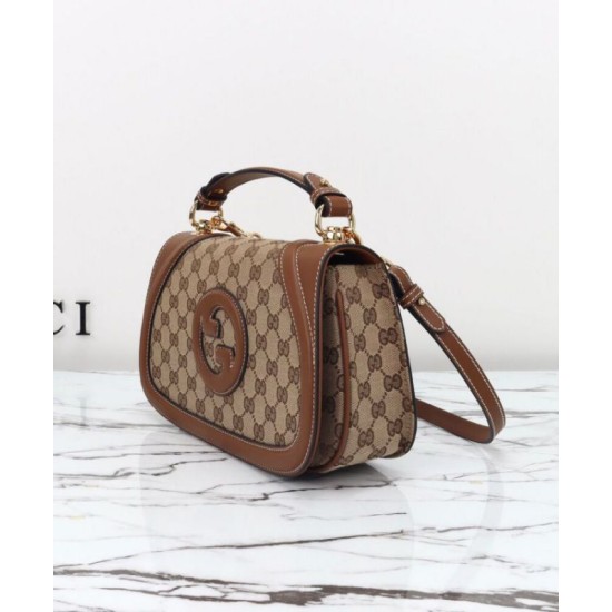 Perfette Qualità Repliche Borsa piccola Gucci Blondie con manico superiore 815714 Caffè Imitazione