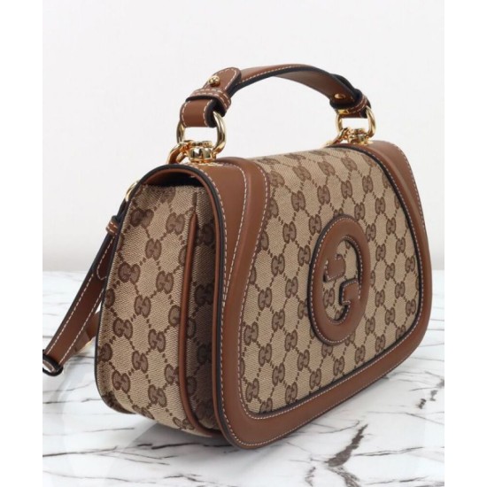 Perfette Qualità Repliche Borsa piccola Gucci Blondie con manico superiore 815714 Caffè Imitazione