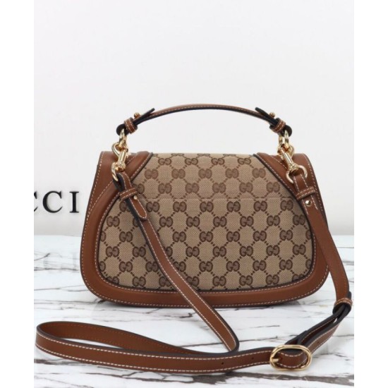 Perfette Qualità Repliche Borsa piccola Gucci Blondie con manico superiore 815714 Caffè Imitazione