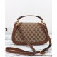 Perfette Qualità Repliche Borsa piccola Gucci Blondie con manico superiore 815714 Caffè Imitazione