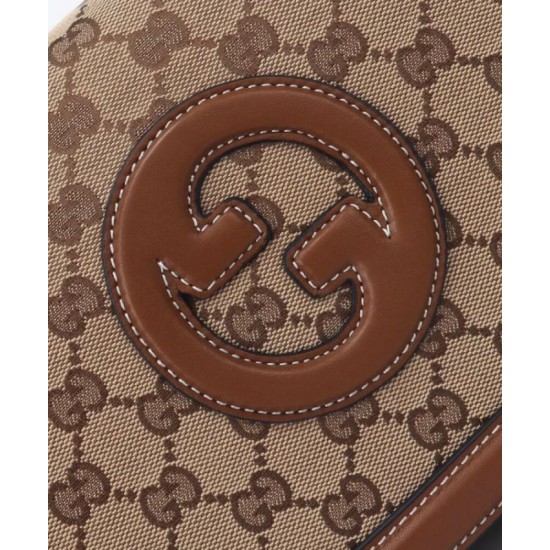 Perfette Qualità Repliche Borsa piccola Gucci Blondie con manico superiore 815714 Caffè Imitazione