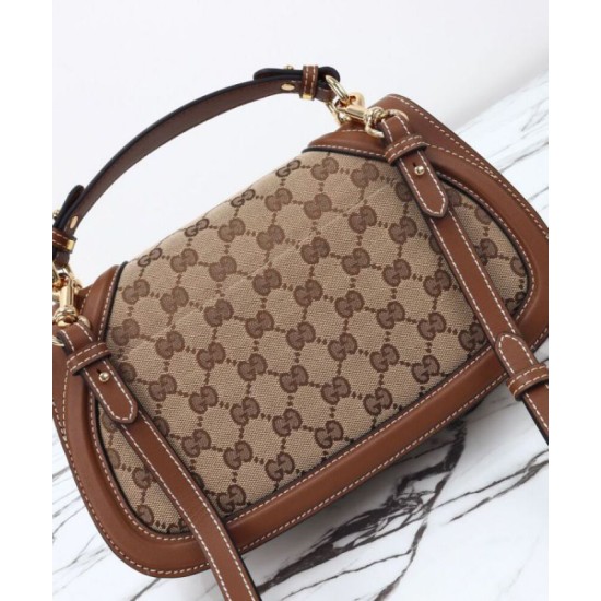 Perfette Qualità Repliche Borsa piccola Gucci Blondie con manico superiore 815714 Caffè Imitazione