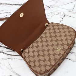 Perfette Qualità Repliche Borsa piccola Gucci Blondie con manico superiore 815714 Caffè Imitazione