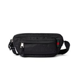 Replica perfetta Borsa a tracolla piccola Gucci con logo Gucci 802096 Nero Imitazione Outlet Online