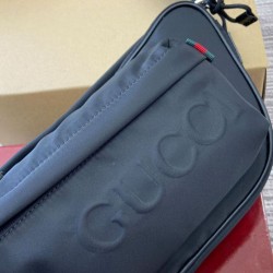 Replica perfetta Borsa a tracolla piccola Gucci con logo Gucci 802096 Nero Imitazione Outlet Online