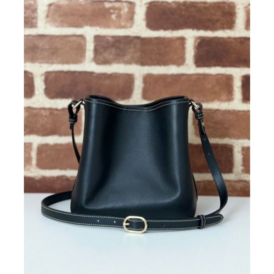 Borsa a secchiello Gucci GG Emblem Mini 815118 Nero Replica originale di alta qualità Perfette Qualità Repliche Borsa a secchiello Gucci GG Emblem Mini 815118 Nero Imitazione