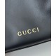 Borsa a secchiello Gucci GG Emblem Mini 815118 Nero Replica originale di alta qualità Perfette Qualità Repliche Borsa a secchiello Gucci GG Emblem Mini 815118 Nero Imitazione