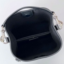 Perfette Qualità Repliche Borsa a secchiello Gucci GG Emblem Mini 815118 Nero Imitazione