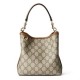 Miglior Falso Borsa a secchiello Gucci GG Emblem Mini 815118 Caffè Economiche Premium