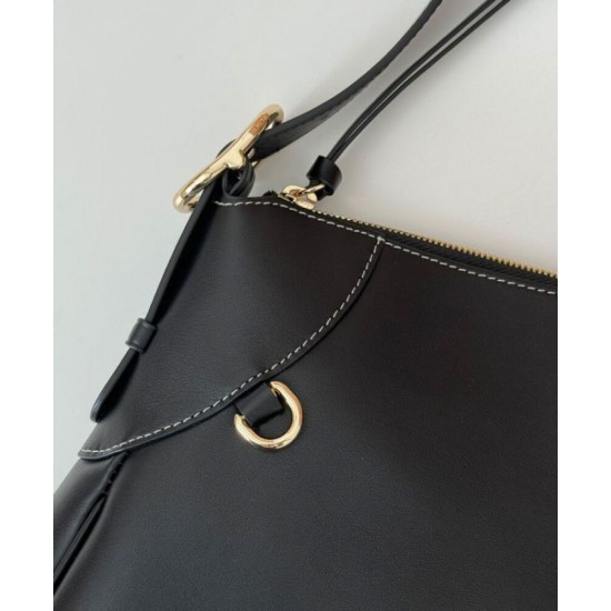 Migliore Repliche Borsa a tracolla media Gucci GG Emblem 815217 Nero Economiche Outlet Online
