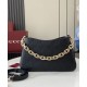 Migliore Repliche Borsa a tracolla piccola Gucci GG Emblem 815263 Nero Economiche Outlet Online