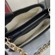 Migliore Repliche Borsa a tracolla piccola Gucci GG Emblem 815263 Nero Economiche Outlet Online