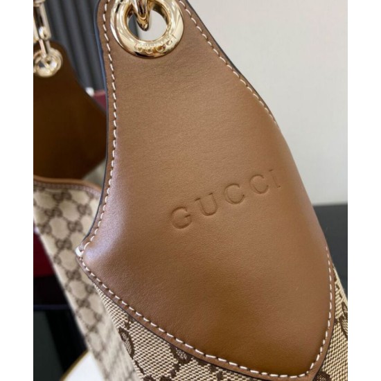 Replica perfetta Borsa a tracolla media Gucci B 815924 albicocca Imitazione Outlet Online
