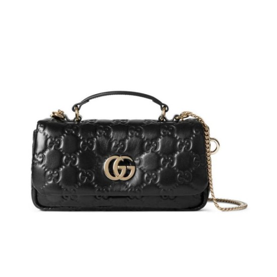 Replica perfetta Borsa Mini con Manico Superiore Gucci GG Milano 806017 Nero Imitazione Outlet Online