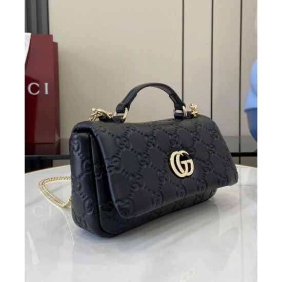 Replica perfetta Borsa Mini con Manico Superiore Gucci GG Milano 806017 Nero Imitazione Outlet Online