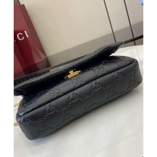 Replica perfetta Borsa Mini con Manico Superiore Gucci GG Milano 806017 Nero Imitazione Outlet Online