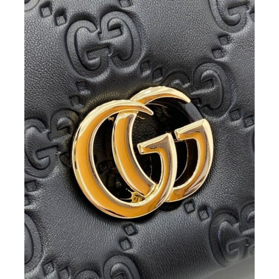 Replica perfetta Borsa Mini con Manico Superiore Gucci GG Milano 806017 Nero Imitazione Outlet Online