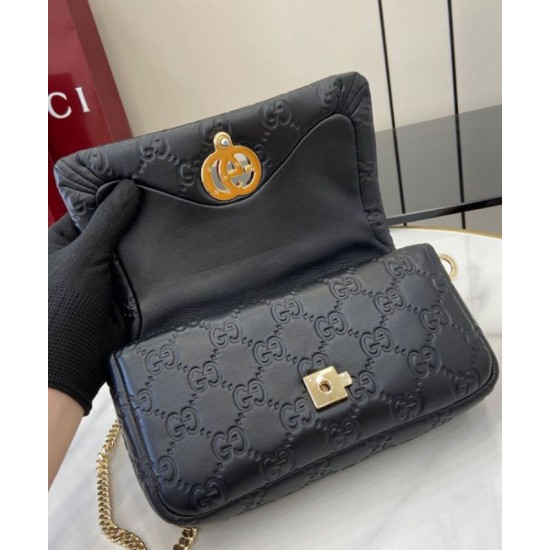Replica perfetta Borsa Mini con Manico Superiore Gucci GG Milano 806017 Nero Imitazione Outlet Online